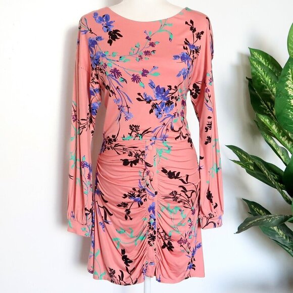 House of Harlow 1960 Dresses & Skirts - House Of Harlow 1960 x Revolve Siri Mini Dress Blush Fleur Long Sleeve Floral M
